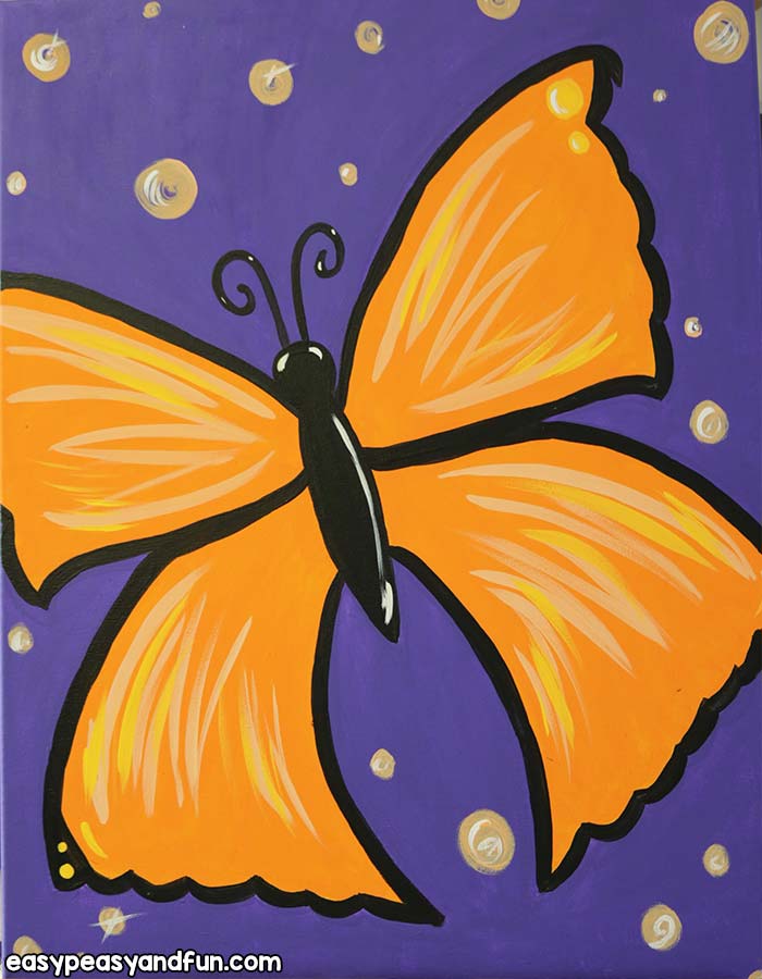 How to Paint a Butterfly Acrylic Painting For Beginners