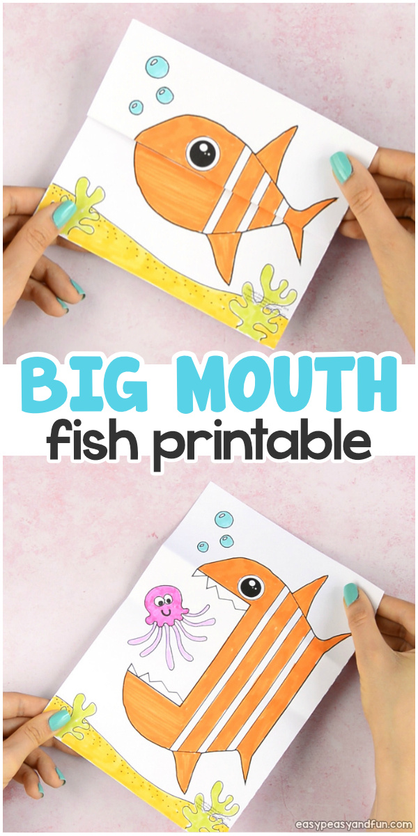 Surprise Big Mouth Fish Printable Paper Craft for Kids