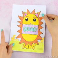 Surprise Big Mouth Lion Printable Template - Easy Peasy and Fun