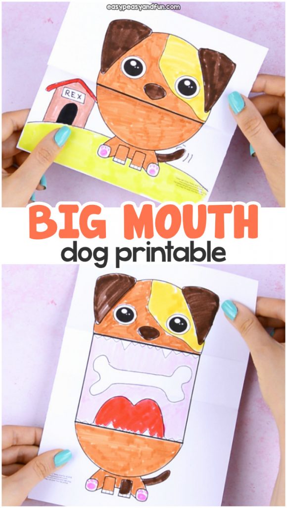 Surprise Big Mouth Dog Printable - Easy Peasy and Fun