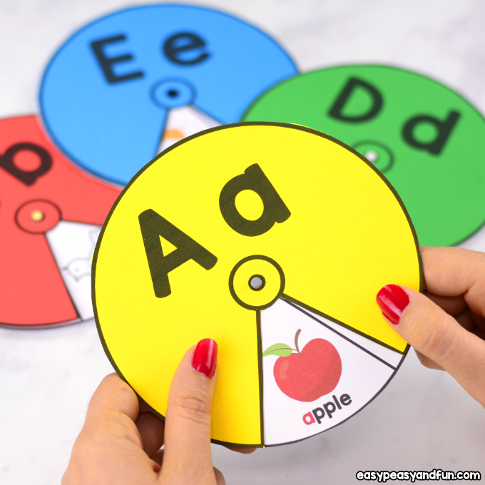 Printable Alphabet Spinners Easy Peasy And Fun
