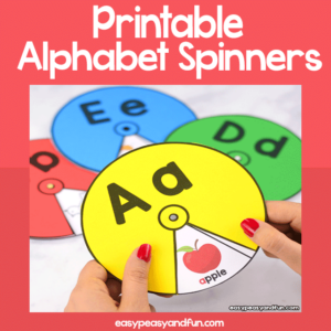 Spinner Abcd Printable Alphabet Spinners - Easy Peasy and Fun