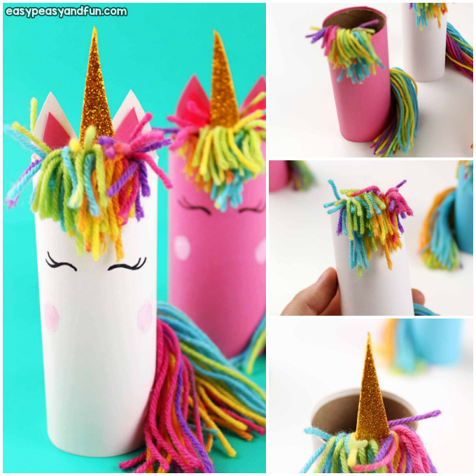 Unicorn Toilet Paper Roll Craft for Kids