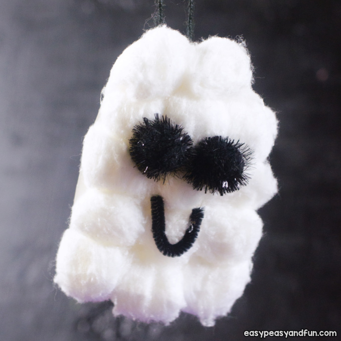 Cotton Ball Ghost Craft