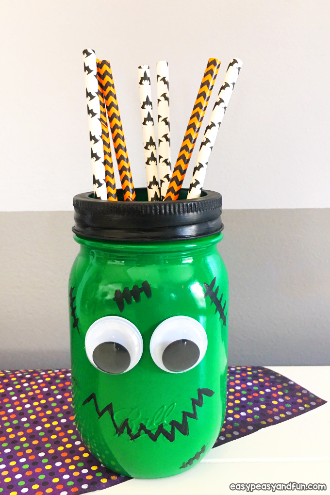 Frankenstein Mason Jar Craft for Kids