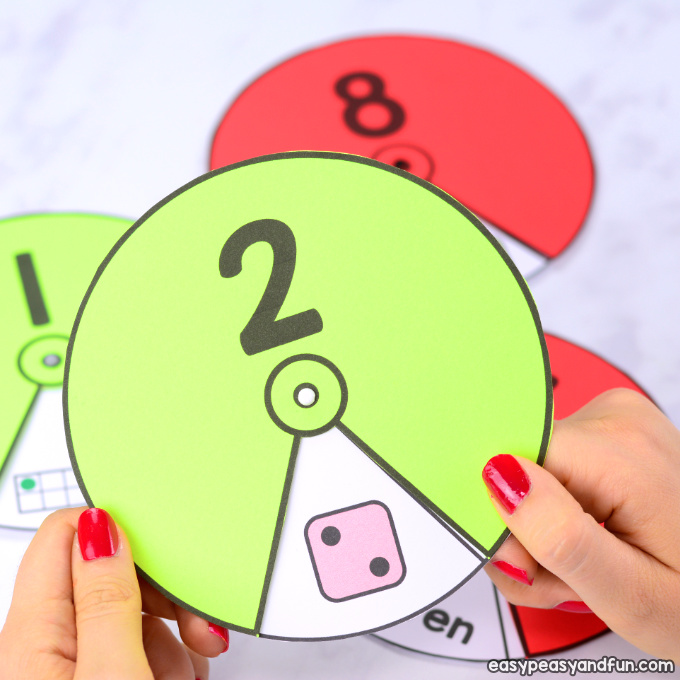 Printable Numbers Spinners 1 to 20