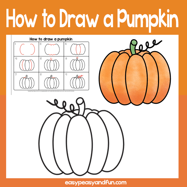 How do you draw a pumpkin?