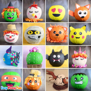 Amazing Pumpkin Painting Ideas & Other No Carve Pumpkin Decorating Ideas