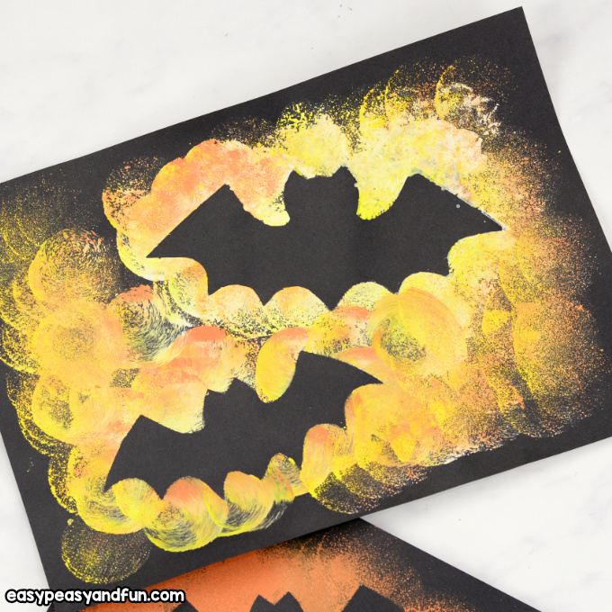 Bat Silhouette Art Halloween Idea