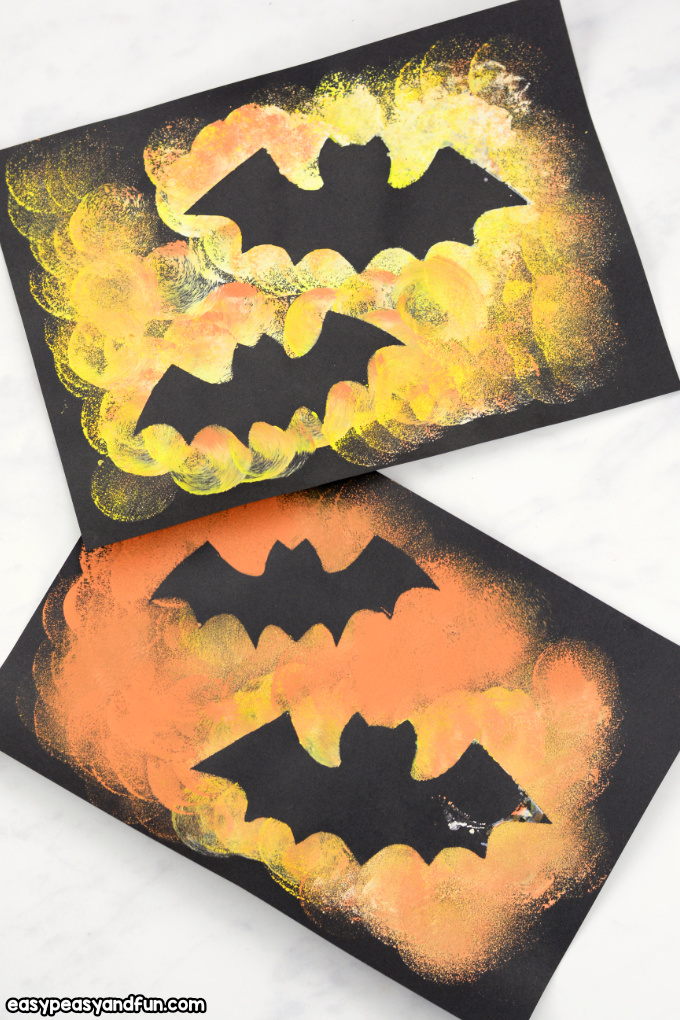 bat silhouette halloween art 