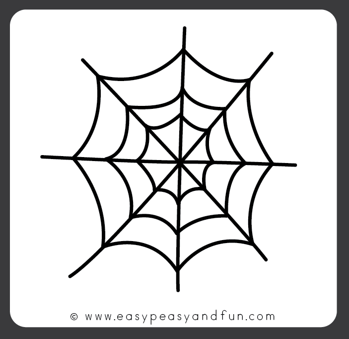 Draw the finished spider web - version 1