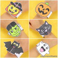 Halloween Bracelets for Kids - Printable Paper Bracelets - Easy Peasy ...