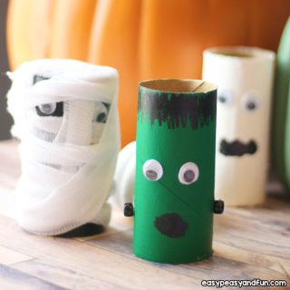 Halloween toilet paper roll crafts for kids.