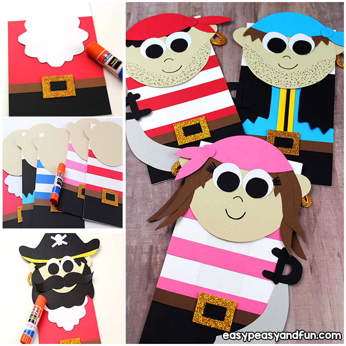 Pirate puppets with paper bag
