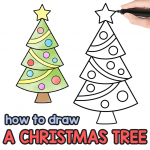 Christmas Tree Directed Drawing Guide