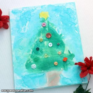 Christmas Tree Tissue Paper Bleed Art for Kids
