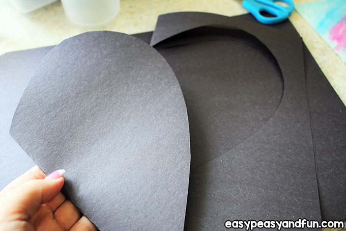 Cutting out the Heart from Construction Paper