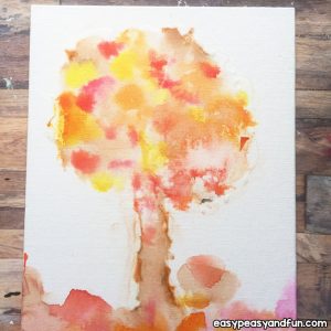 Fall Bleeding Tissue Paper Art Idea