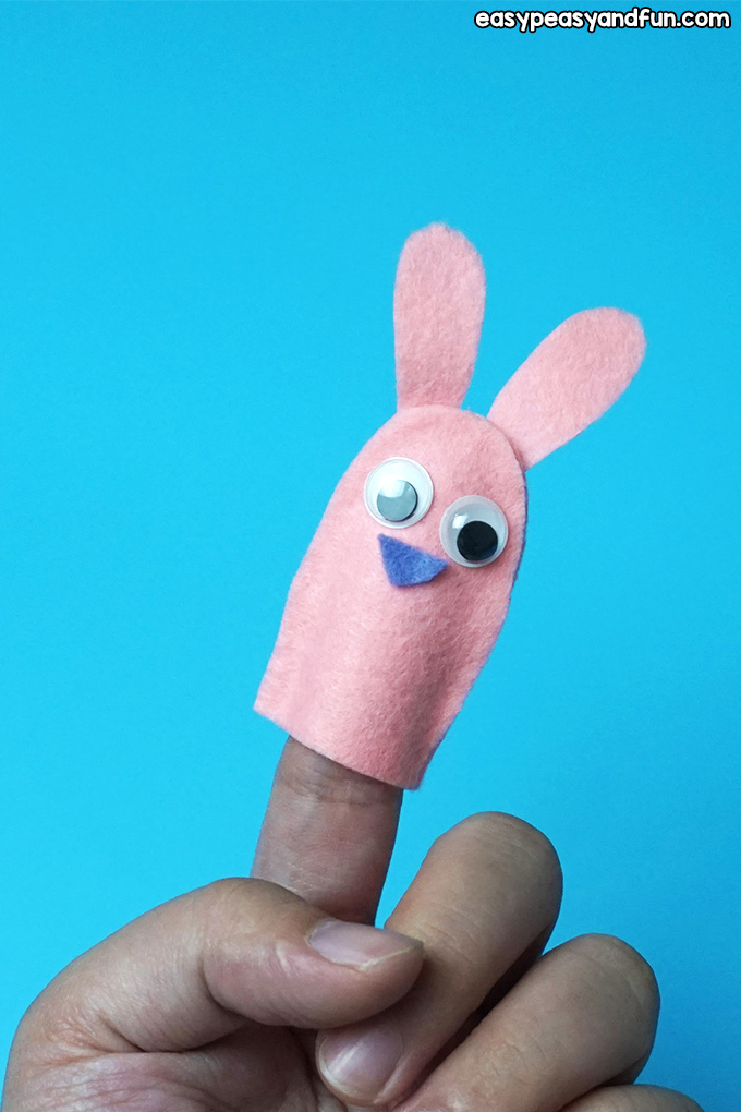 Felt Easter Bunny Finger Puppet Craft for Kids