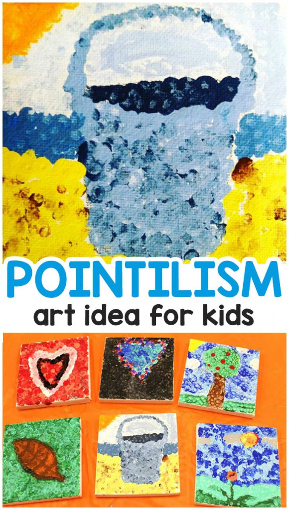 Georges Seurat Pointillism Art Lesson for Kids - Easy Peasy and Fun
