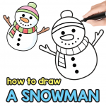 Snowman Directed Drawing Guide