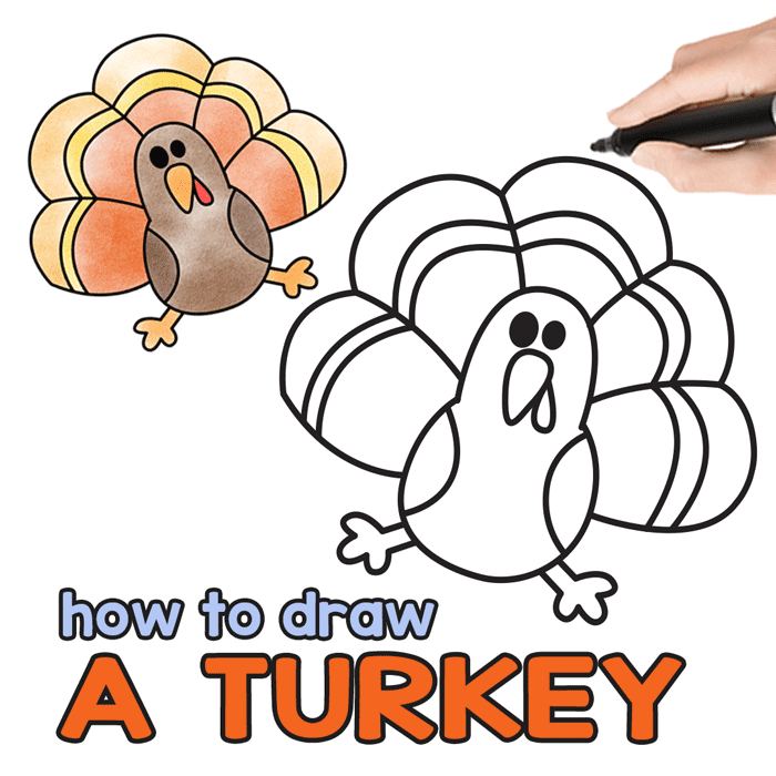 Turkey Guided Drawing Lesson