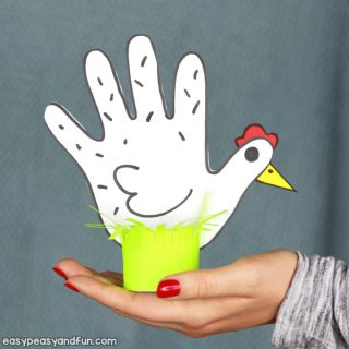 Chicken Handprint Craft Idea