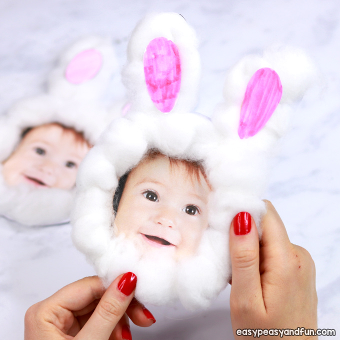 Cotton Ball Rabbit Craft for Kids