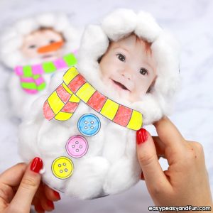 Cotton Ball Snowman Craft