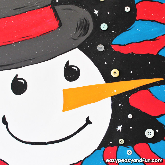 How to Paint a Snowman on Canvas