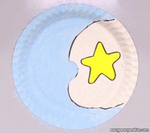 Moon Paper Plate Craft for Kids - Easy Peasy and Fun