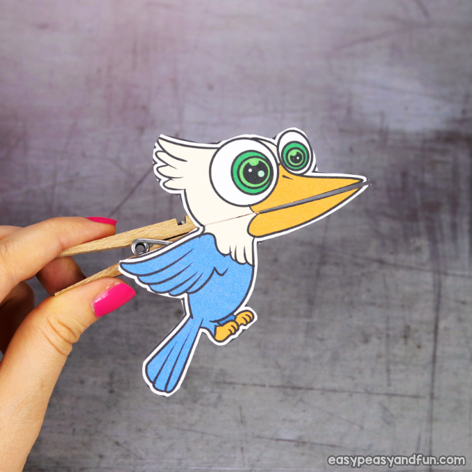 Clothespin Bird Puppet Printable