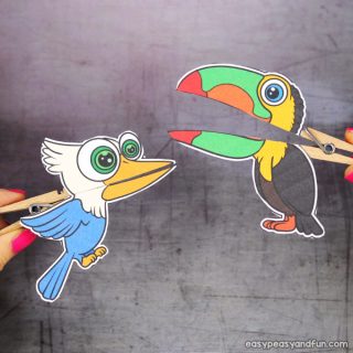 Clothespin Bird Puppets