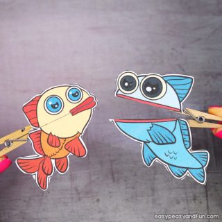 Clothespin Fish Puppets Printable