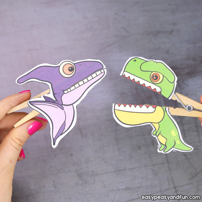 Dinosaurs Clothespin Puppets