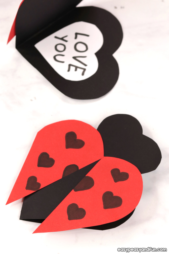 Heart Ladybug Craft for Kids