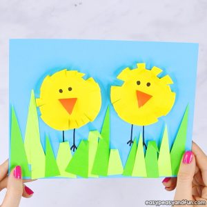 Paper Circle Easter Chick Craft