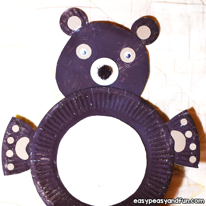 paper plates bear crafts for children