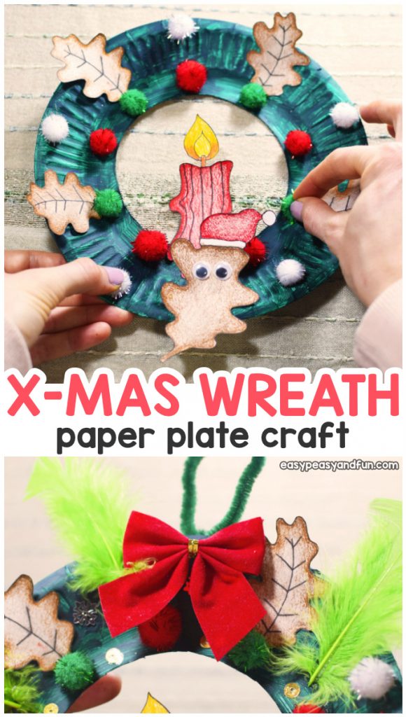 Paper Plate Christmas Wreath - Easy Peasy and Fun