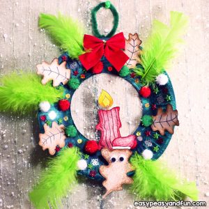 Paper Plate Christmas Wreath Craft for Kids