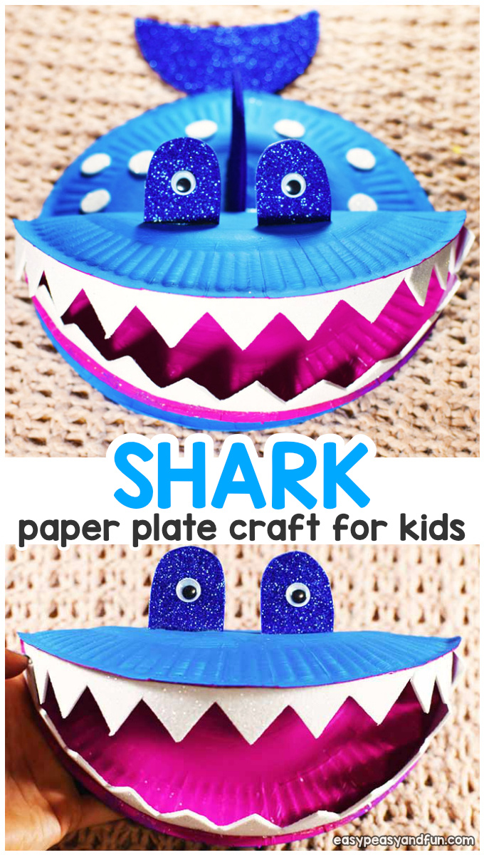 Paper Plate Shark Craft for Kids