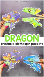 Dragon Clothespin Puppets - Easy Peasy and Fun