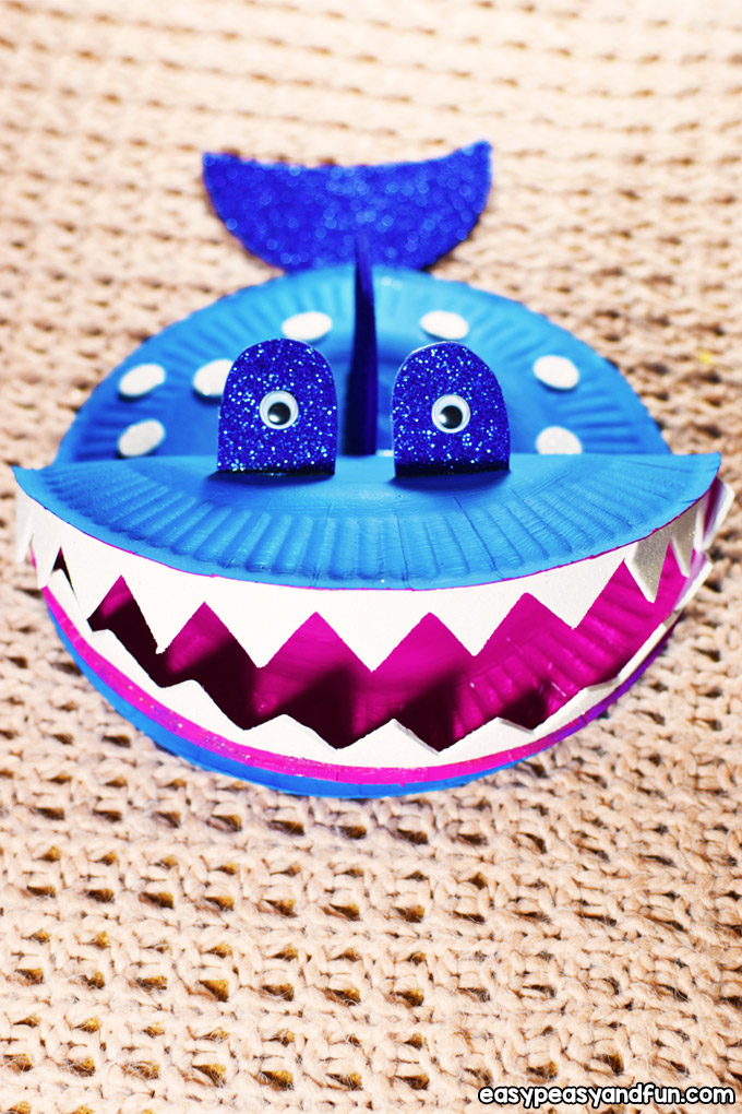 Simple Paper Plate Shark Craft for Kids