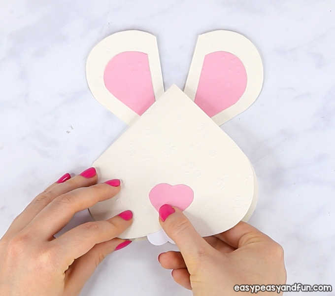 Heart Bunny Craft - Cute Valentines Day or Easter Craft Idea