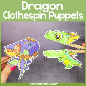 Dragon Clothespin Puppets - Easy Peasy and Fun