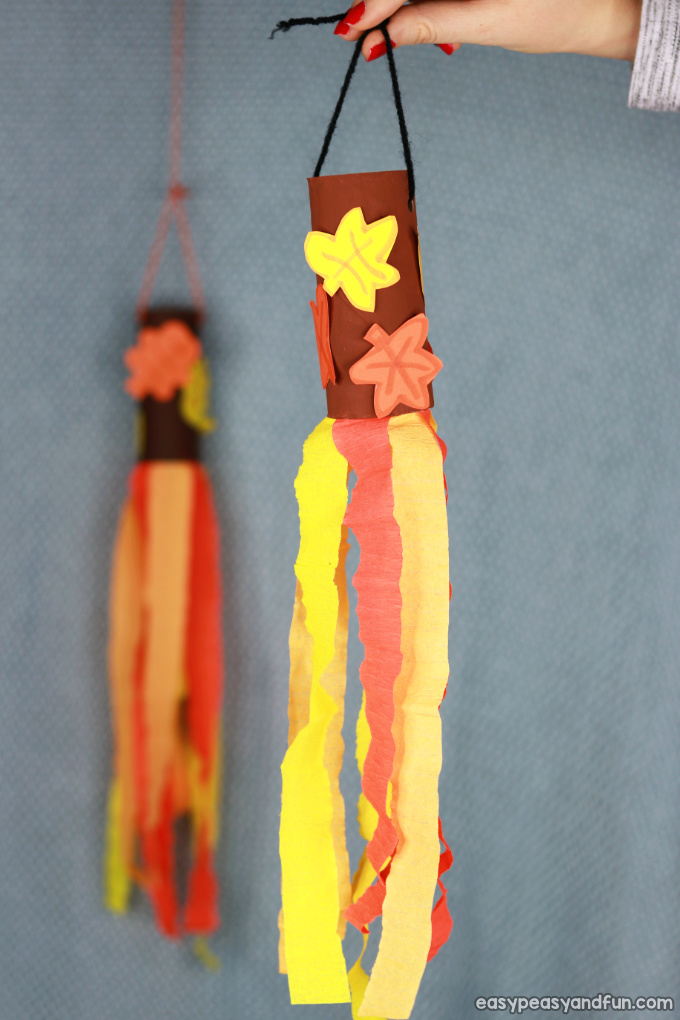 Fall Windsock Toilet Paper Roll Craft
