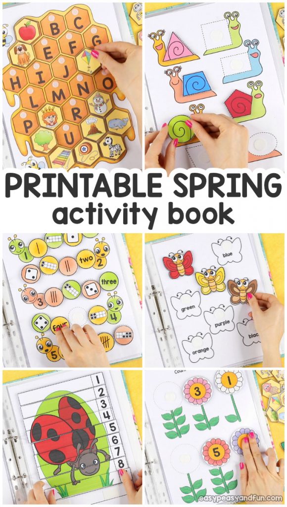 Printable Spring Quiet Book - Activity Book for Pre-K and K - Easy ...