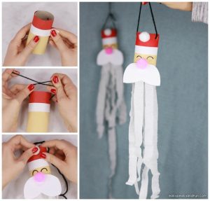 Santa Windsock Toilet Paper Roll Craft for Kids