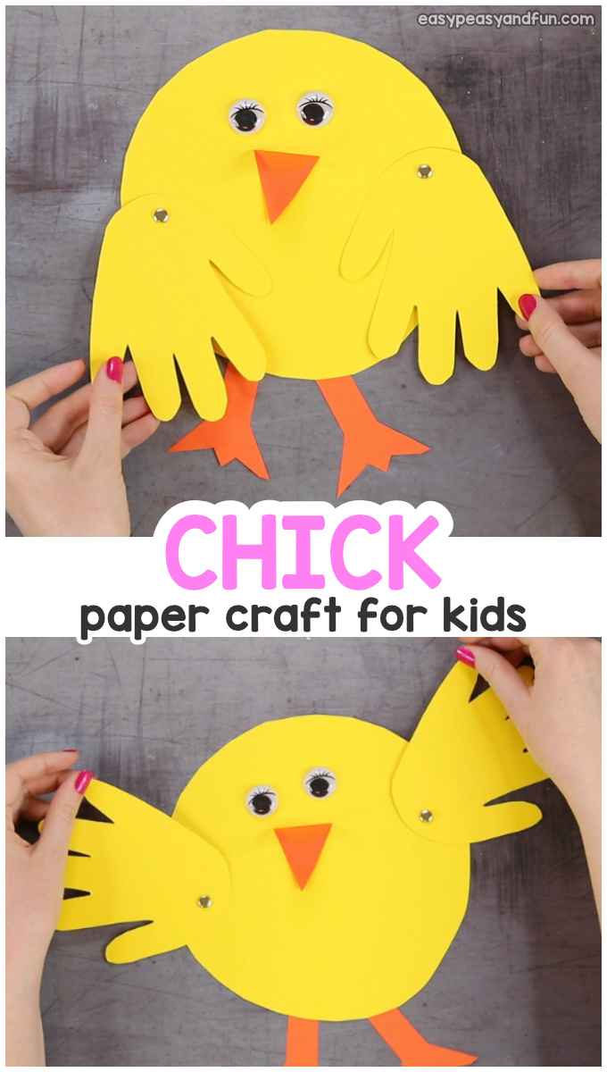 Movable Paper Chick Easter Craft for Kids