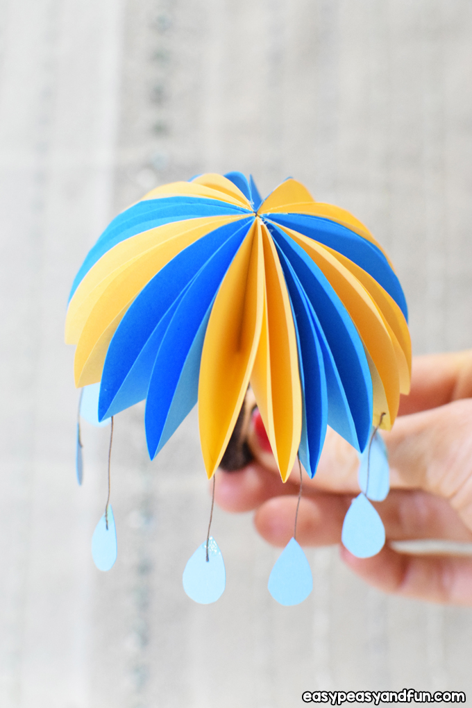 Paper Umbrellas Craft for Kids 1